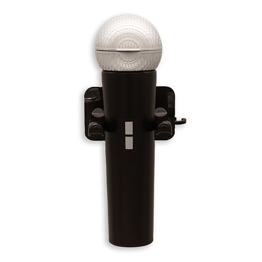 Tiene forma de micrófono