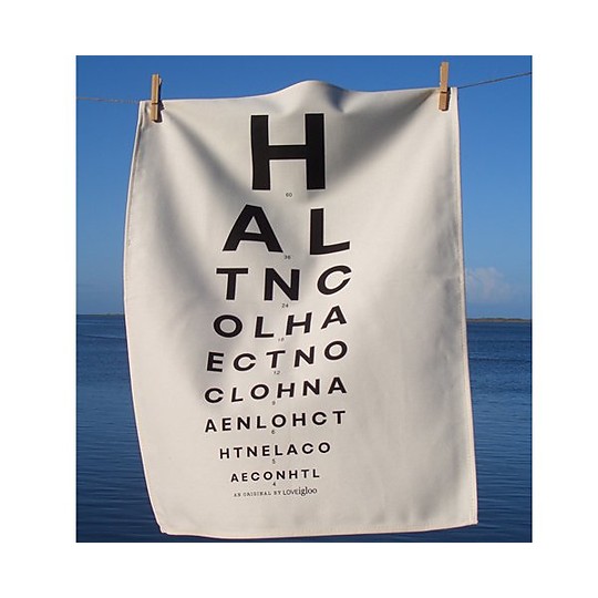 Este diseño muestra una Tabla de Letras de las que usan los oftalmólogos