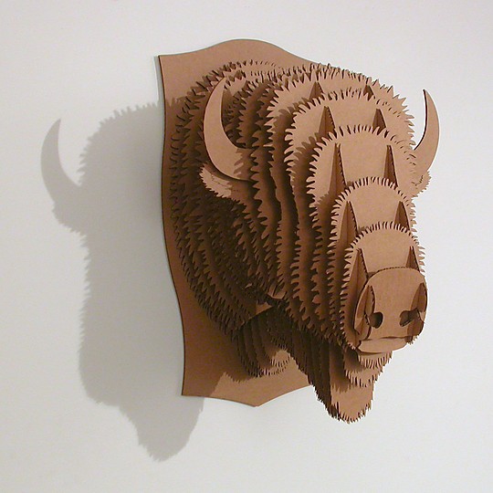 Una cabeza de bisonte en tu pared