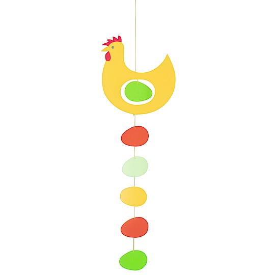 Es una gallina ponedora de huevos de colores