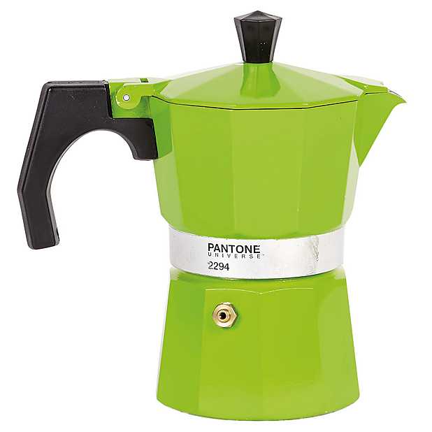 Cafetera Italiana Pequeña Pantone Verde 2294. Curiosite