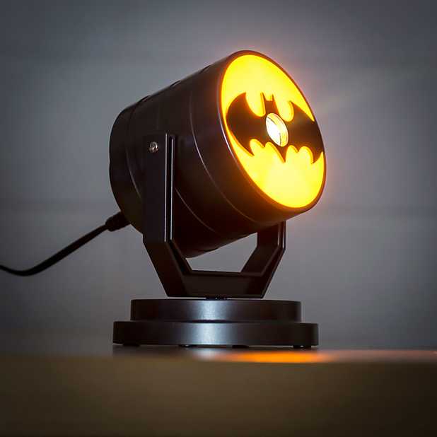 Lámpara proyector del logo de Batman. Curiosite