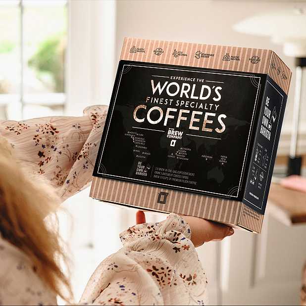 Caja regalo con 5 mejores cafés del mundo.