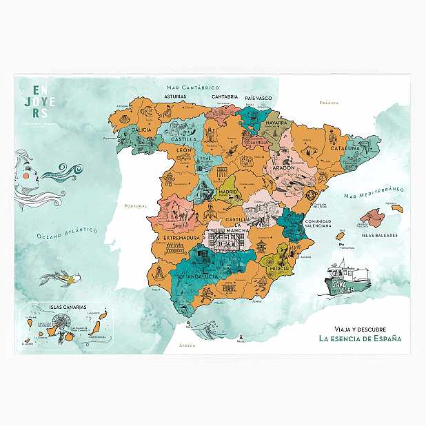 Mapa de España para rascar. Curiosite