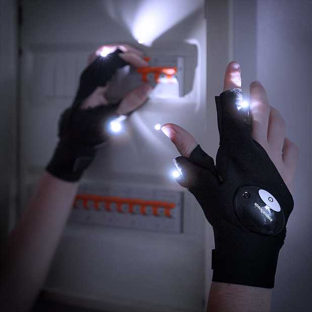 Guantes de linterna LED, guantes de luz LED, regalo para hombres