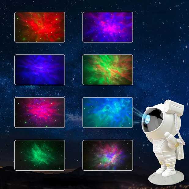 Lampara Proyector Astronauta De Galaxia Nebulosa Y Estrellas – My Store