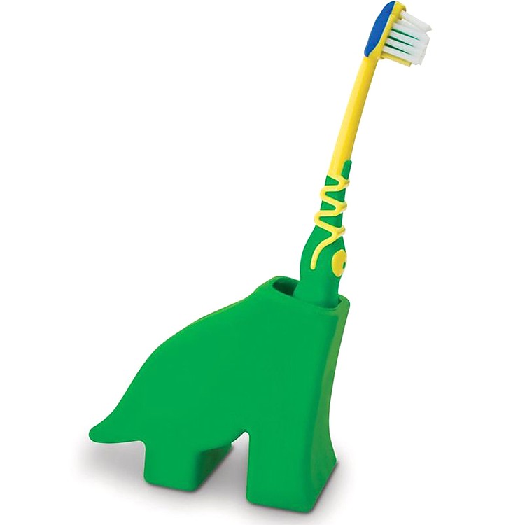 Soporte Para Cepillo De Dientes De Silicona En Forma De Dinosaurio O Jirafa - Divertido Y Antideslizante Para Niños