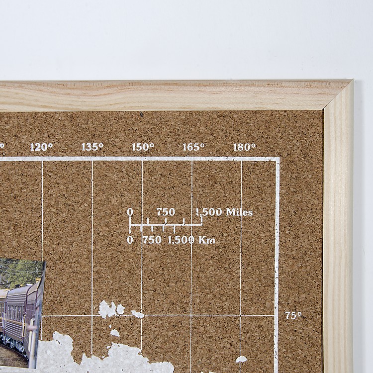 Tablero De Anuncios De Corcho Con Lino, 100% Madera Enmarcada De