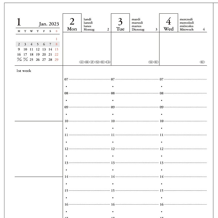 Agenda Anual 2023 Takenote A6 Semana Vista Pocket Wire-O Miley - Agenda