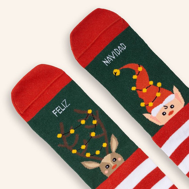 Calcetines navideños: Feliz Navidad
