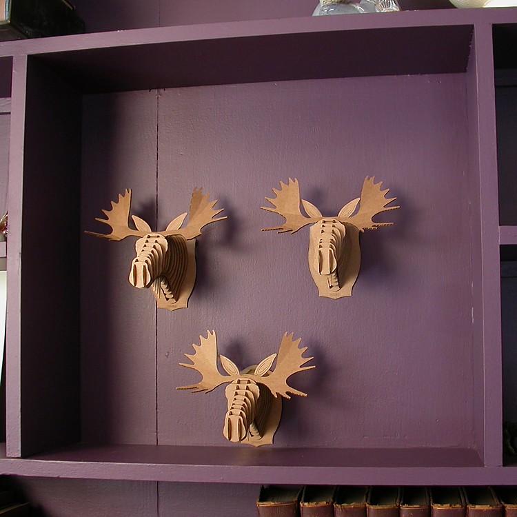 Cabeza de Alce de Cartón Pequeña