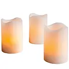 Set de tres velas LED de tamaño mini