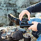 Disfruta de un espresso en plena montaña