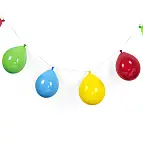 Incluye diez globos de colores