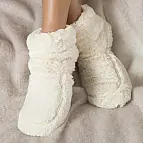 Una zapatillas bota que se calientan en el microondas
