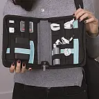 Un organizador de viaje inteligente y funcional