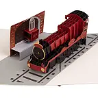 Al abrirla aparece el  andén nueve y tres cuartos con el Hogwarts Express