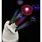 Proyecta fuegos artificiales en el salón de casa