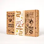 Embalado en una bonita caja ilustrada con temática retro
