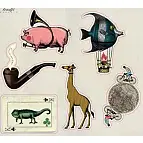 Imanes para la nevera surrealistas.