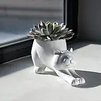 Macetero en forma de gatito