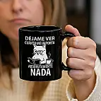 Taza con gato pasota: Déjame ver cuánto me importa