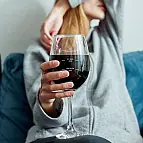 Copa de vino con estados de ánimo