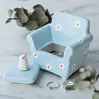 Joyero original en forma de sofá con gatito