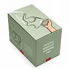 Embalada en una bonita caja ilustrada