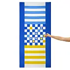 Toalla de playa original de juego Checkers azul
