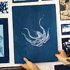 Estampa hojas, flores, dibujos o negativos