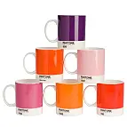 Las 6 tazas que componen el Pack Rosa/Rojo