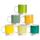 Las 6 tazas que componen el Pack Verde/Amarillo