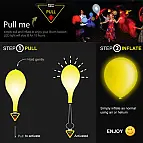 Así funcionan estos globos de colores con luz LED