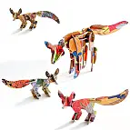 Son unos zorros llenos de vida y de color