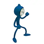 El agente secreto en color azul