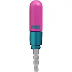 En magenta y turquesa