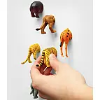 Es un set de seis animales salvajes