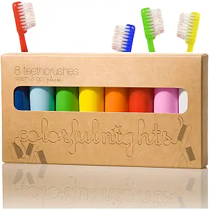 Pack de 8 Cepillos de Dientes de Viaje 