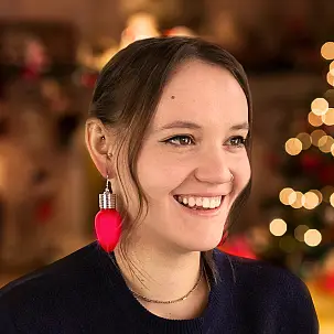 Pendientes navideños con luz