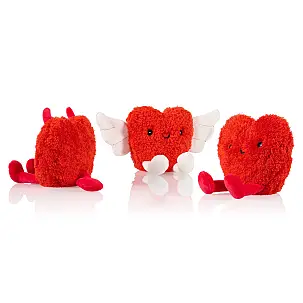Cojín térmico con semillas en forma de corazón