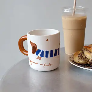 Taza perro salchicha: Te quiero infinito 