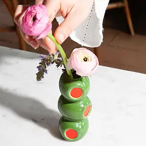 Mini jarrón en forma de aceitunas