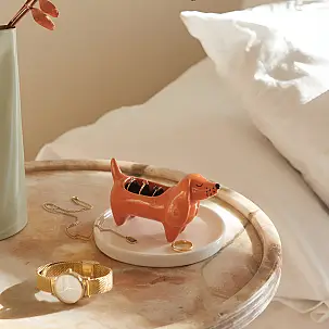 Porta anillos de cerámica en forma de animalito