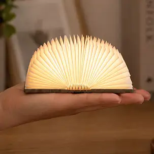 Mini lámpara libro que se ilumina al abrirse