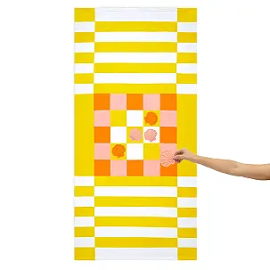 Toalla de playa original de juego Tic-Tac-Toe