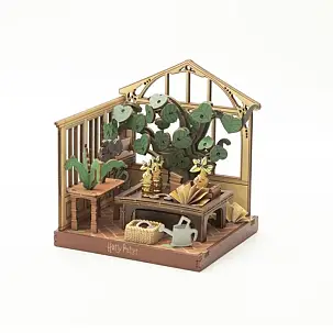 Mini maqueta de clase de herbología Harry Potter