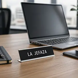 Placa de escritorio LA JEFAZA