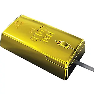 Ratón Óptico Lingote de Oro