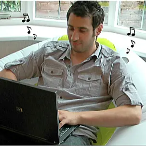 Sillón Hinchable con Altavoces 